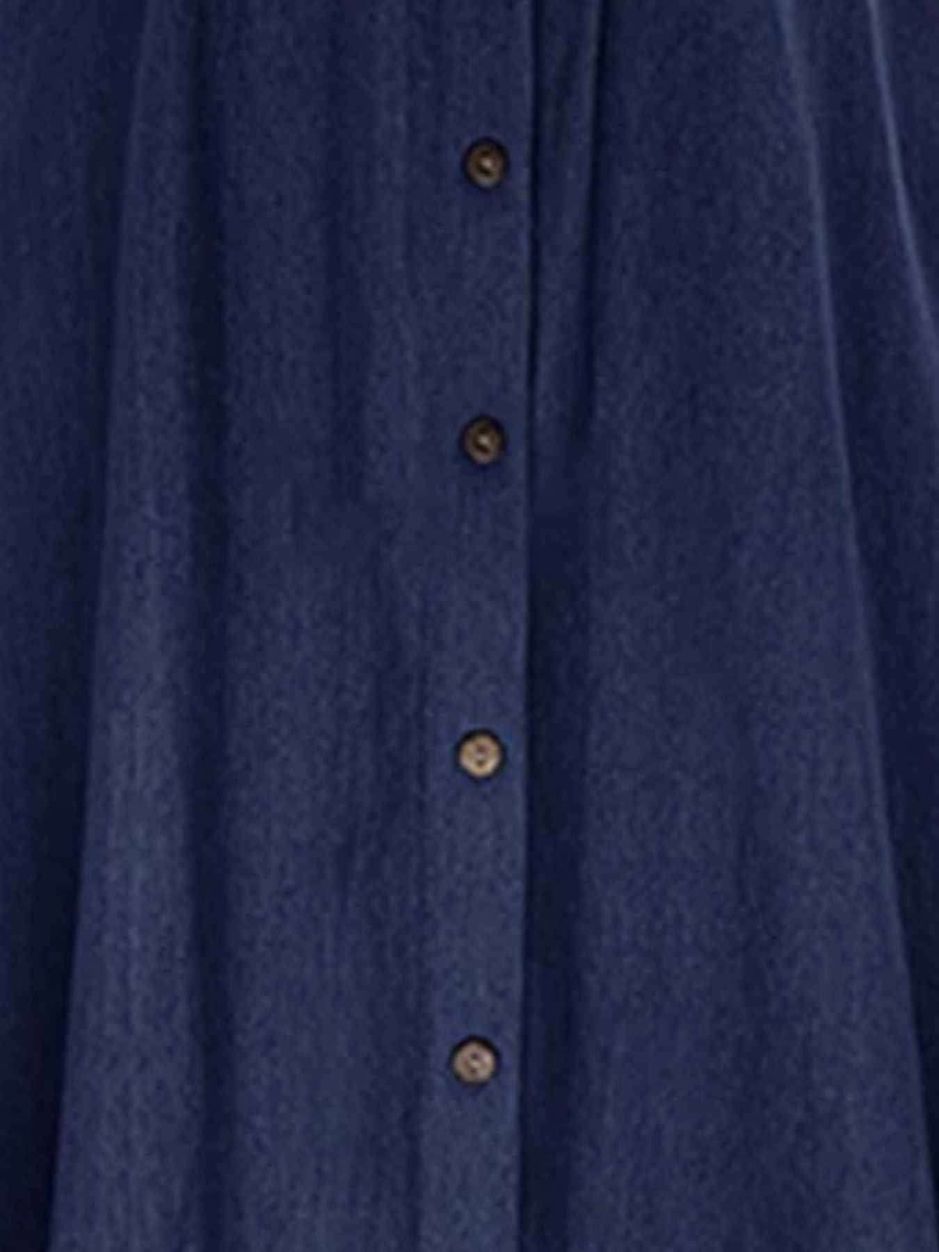 Full Size Button - Front Denim A - Line Skirt Plus Size - Twisted Southern Heat