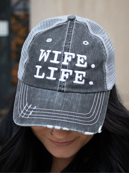 Wife. Life. Embroidered Trucker Hat - Twisted Southern Heat