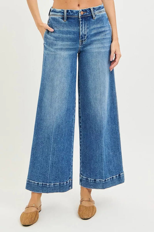 RISEN Slouchy Ankle Wide Jeans - Twisted Southern Heat