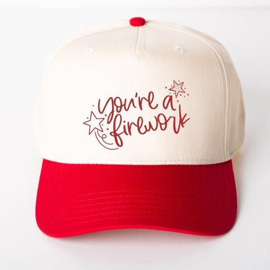 You're A Firework Canvas Trucker Hat - Twisted Southern Heat