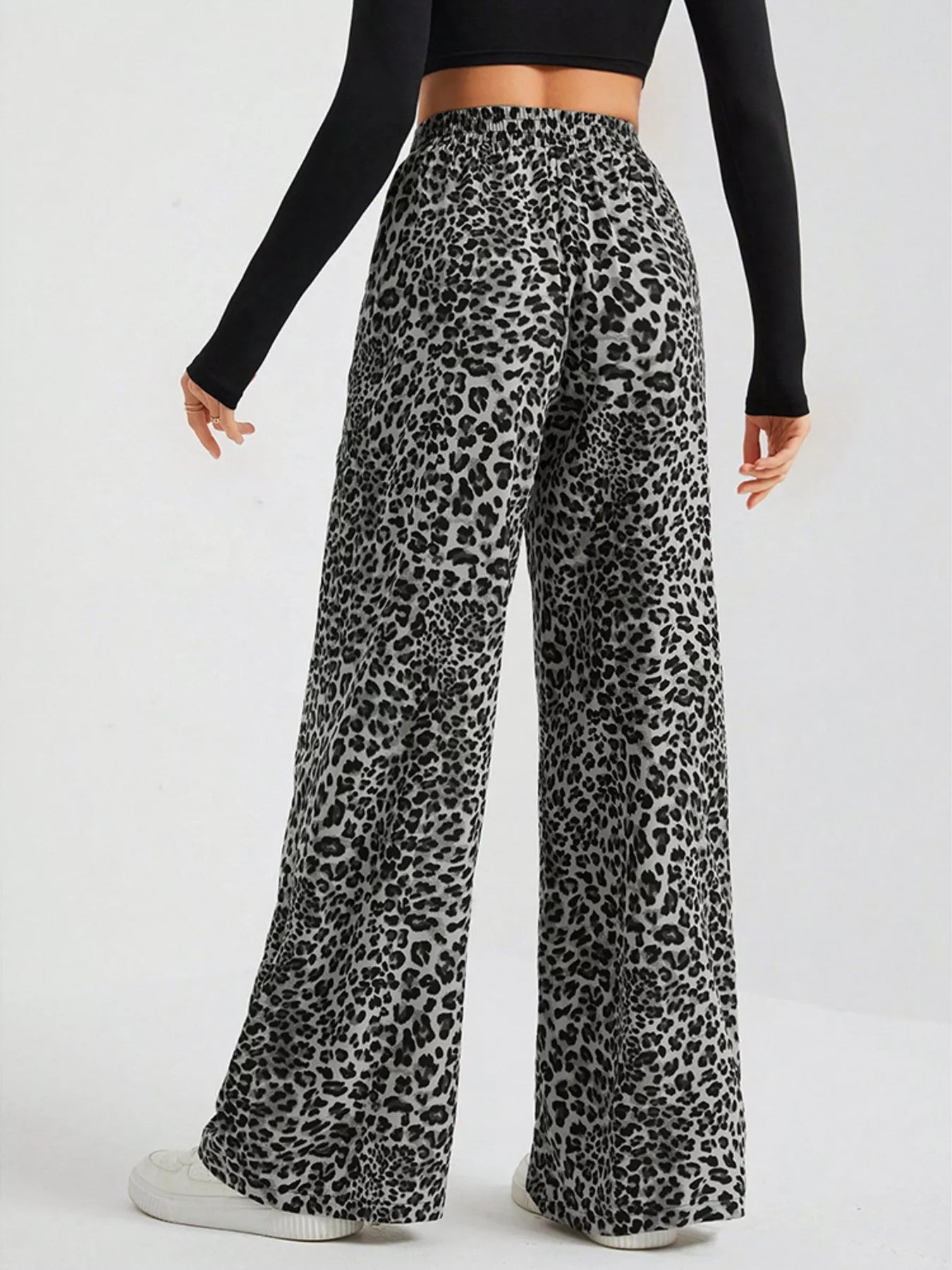 Full Size Leopard Print Wide Leg Pants Plus Size - Twisted Southern Heat